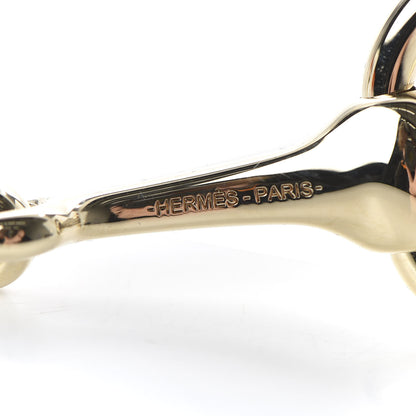 Hermes Permabrass Mors Scarf Ring Gold 4 of 5
