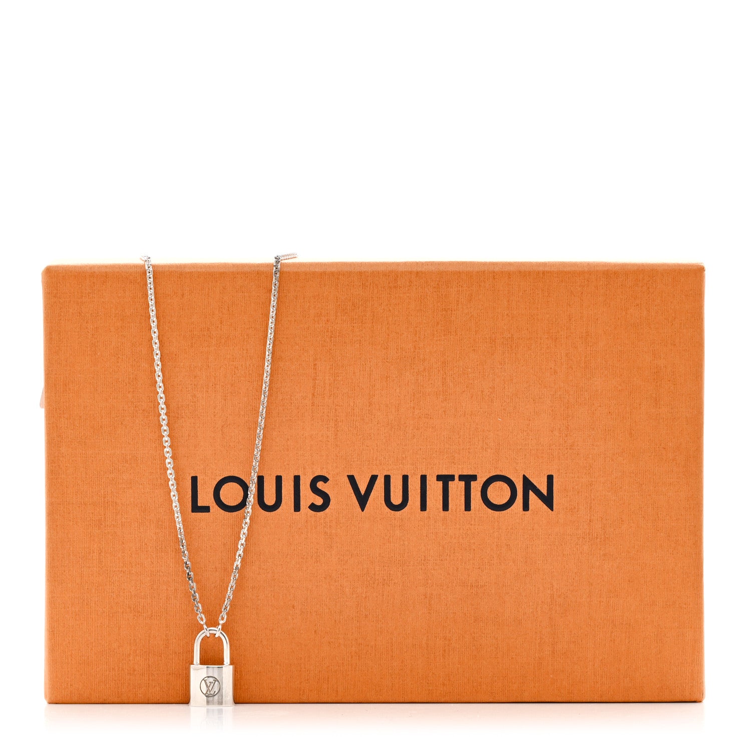 Louis Vuitton Sterling Silver Lockit Necklace 6 of 6
