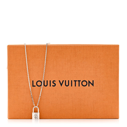 Louis Vuitton Sterling Silver Lockit Necklace 6 of 6