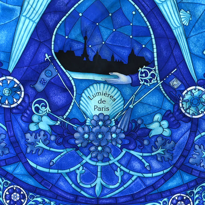 Hermes Silk Lumieres de Paris Scarf 90 2 of 4