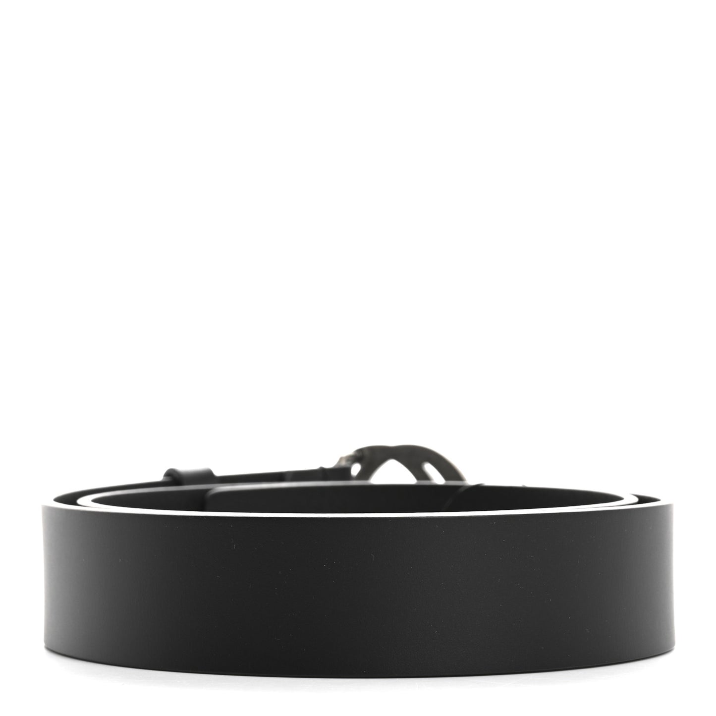 Moon Calfskin Nickel Interlocking G 90 36 Black