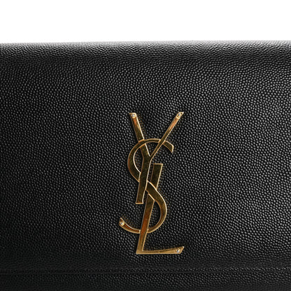 Saint Laurent Grain De Poudre Monogram Cassandre Clutch Black 9 of 9