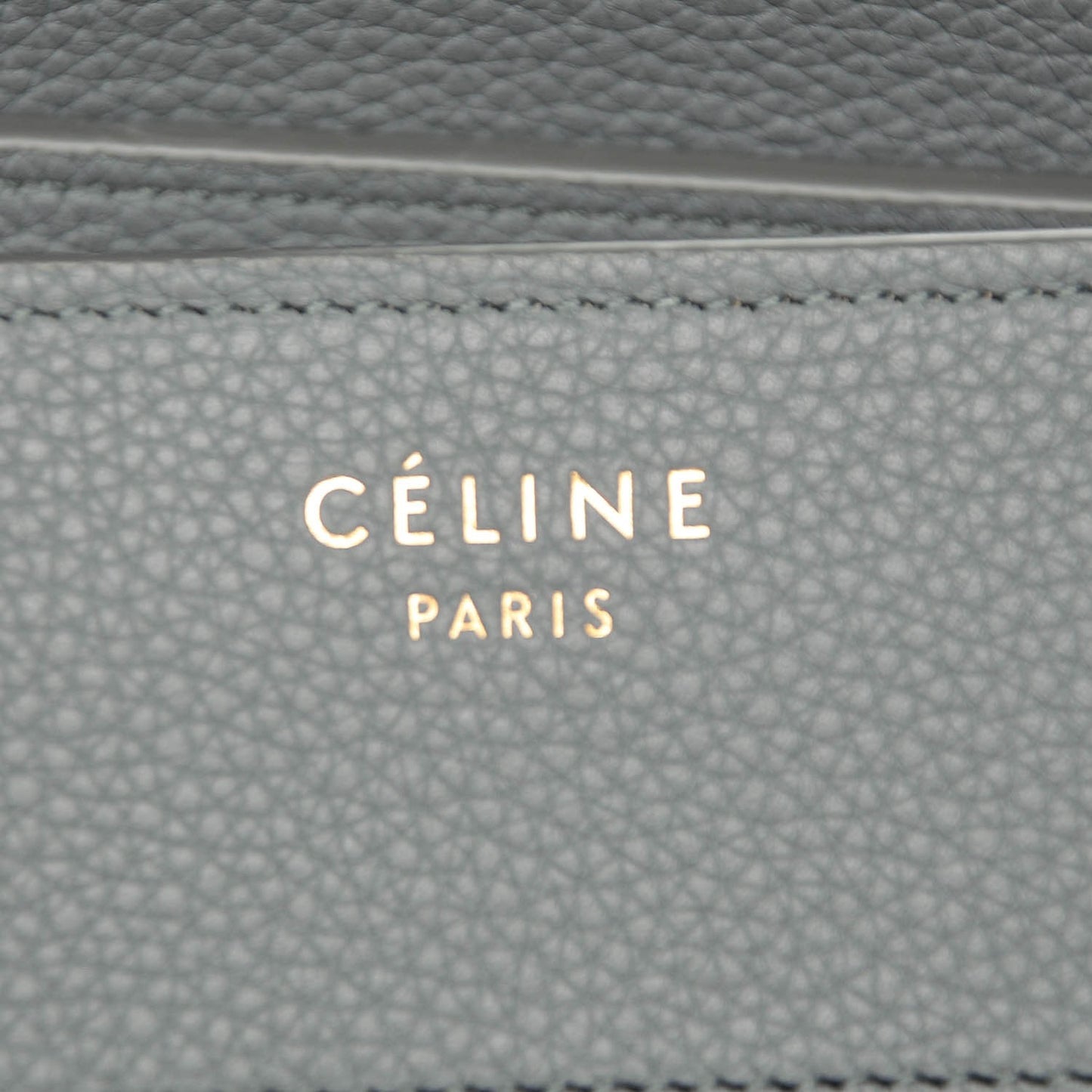 Baby Grained Calfskin Mini Luggage Kohl