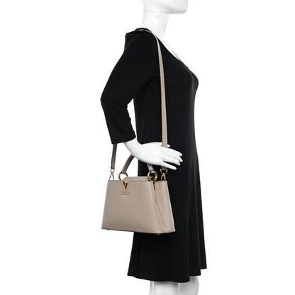 Louis Vuitton Taurillon Capucines BB Galet 2 of 9