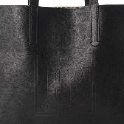 Burberry Calfskin TB Motif Embossed Medium Tote Black 9 of 16