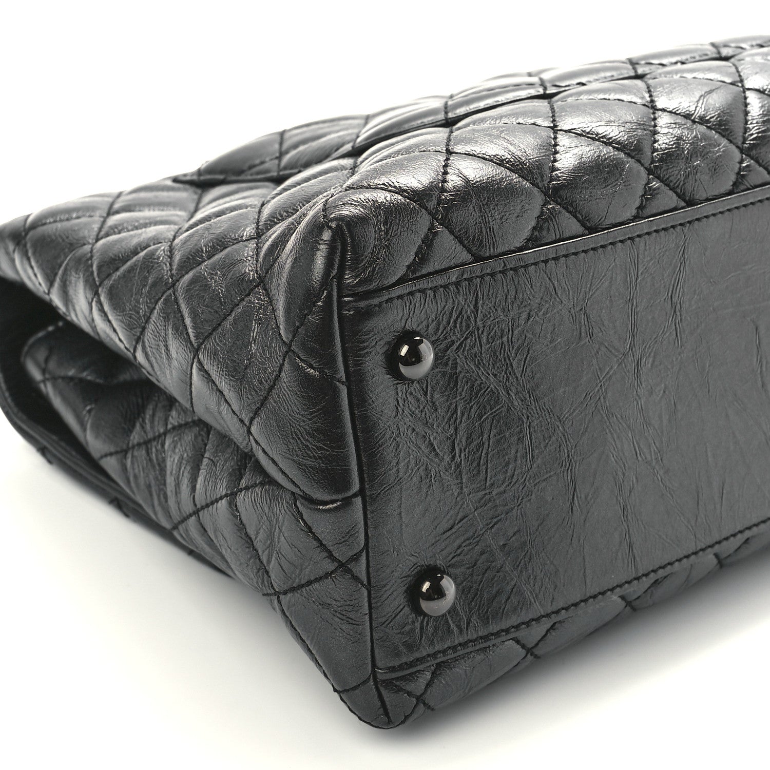 Chanel Aged Calfskin Quilted Medium Coco Handle Flap So Black 11 of 12