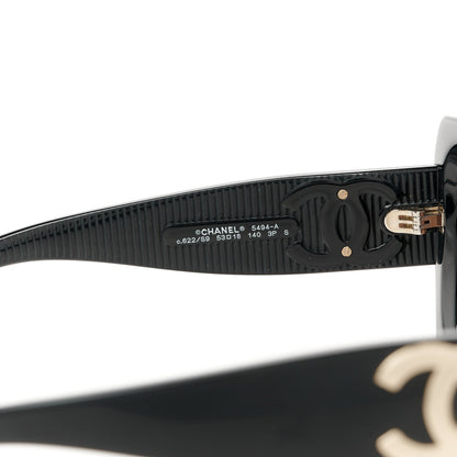Chanel Square Polarized CC Sunglasses 5494-A Black 5 of 8