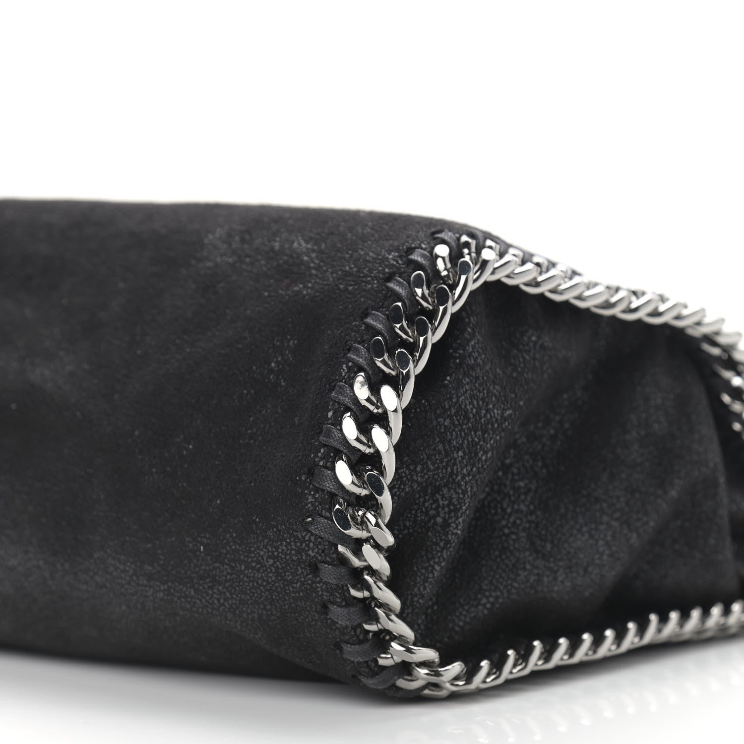 Stella McCartney Shaggy Deer Mini Falabella Fold Over Tote Black 9 of 9