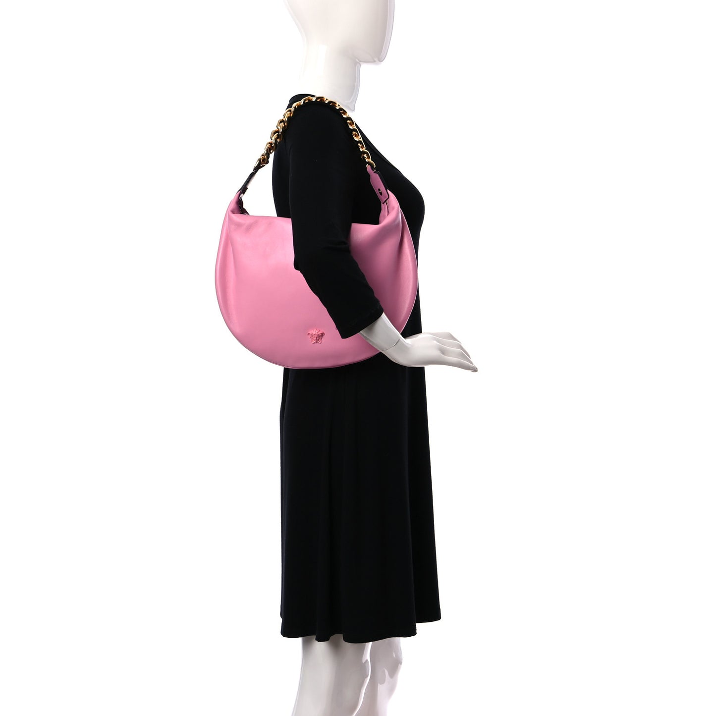 Calfskin La Medusa Chain Hobo Pink