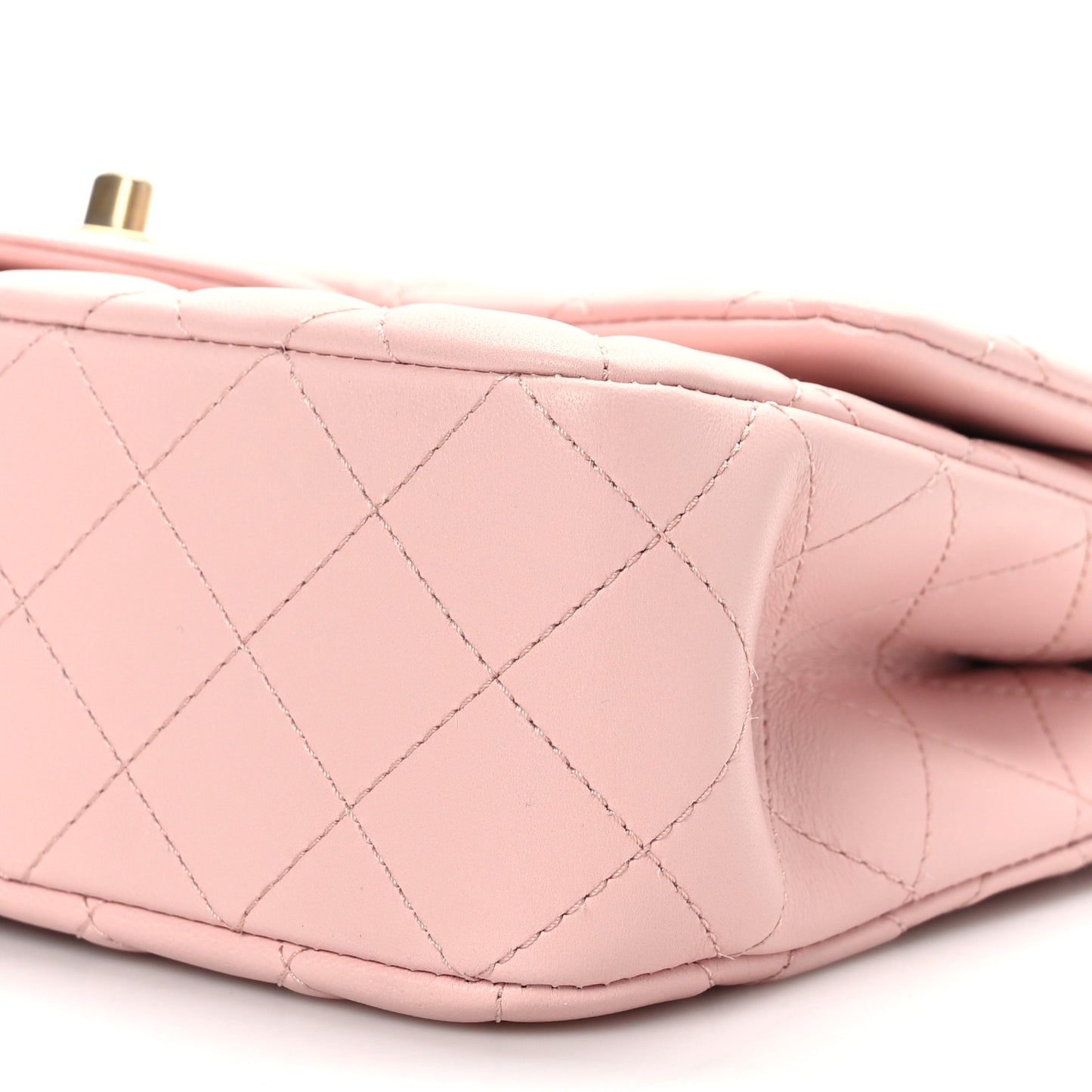 Lambskin Quilted Small Sweet Camellia Flap Light Pink