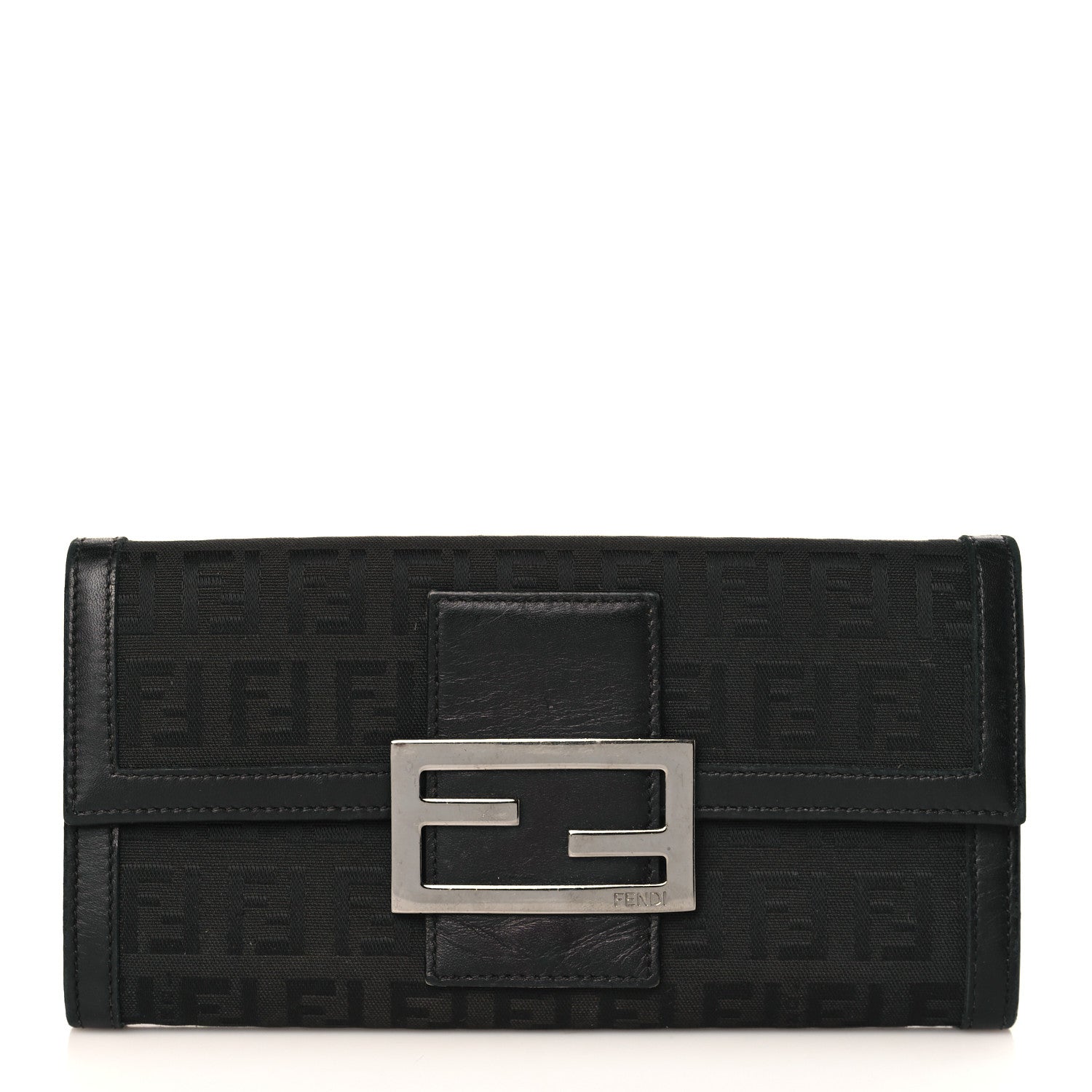 Fendi Zucchino Forever Continental Wallet Black 1 of 12