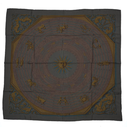 Hermes Silk Dip Dye Astrologie Scarf 90 Bronze Poivre 1 of 5
