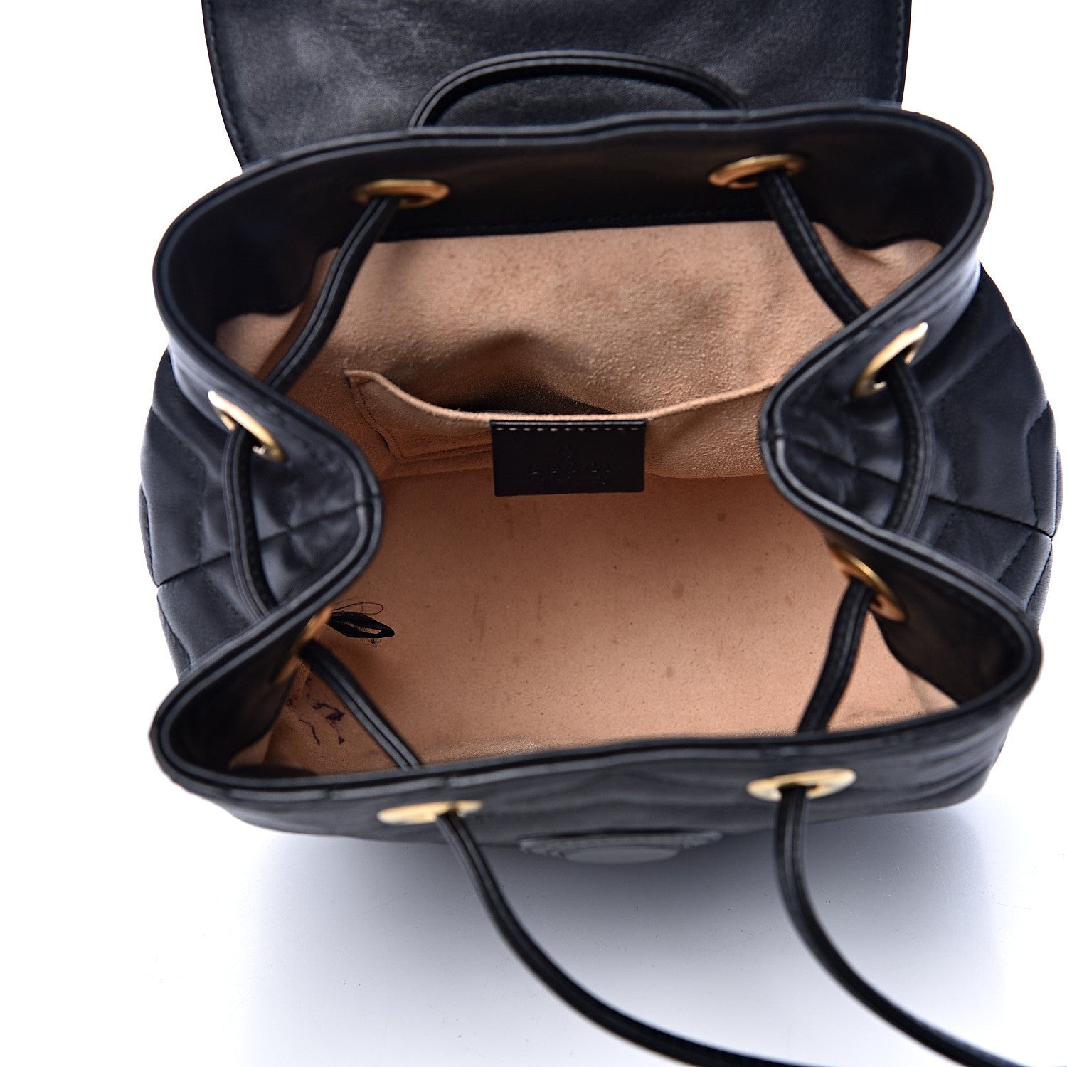 Gucci Calfskin Matelasse GG Marmont Flap Backpack Black 4 of 13