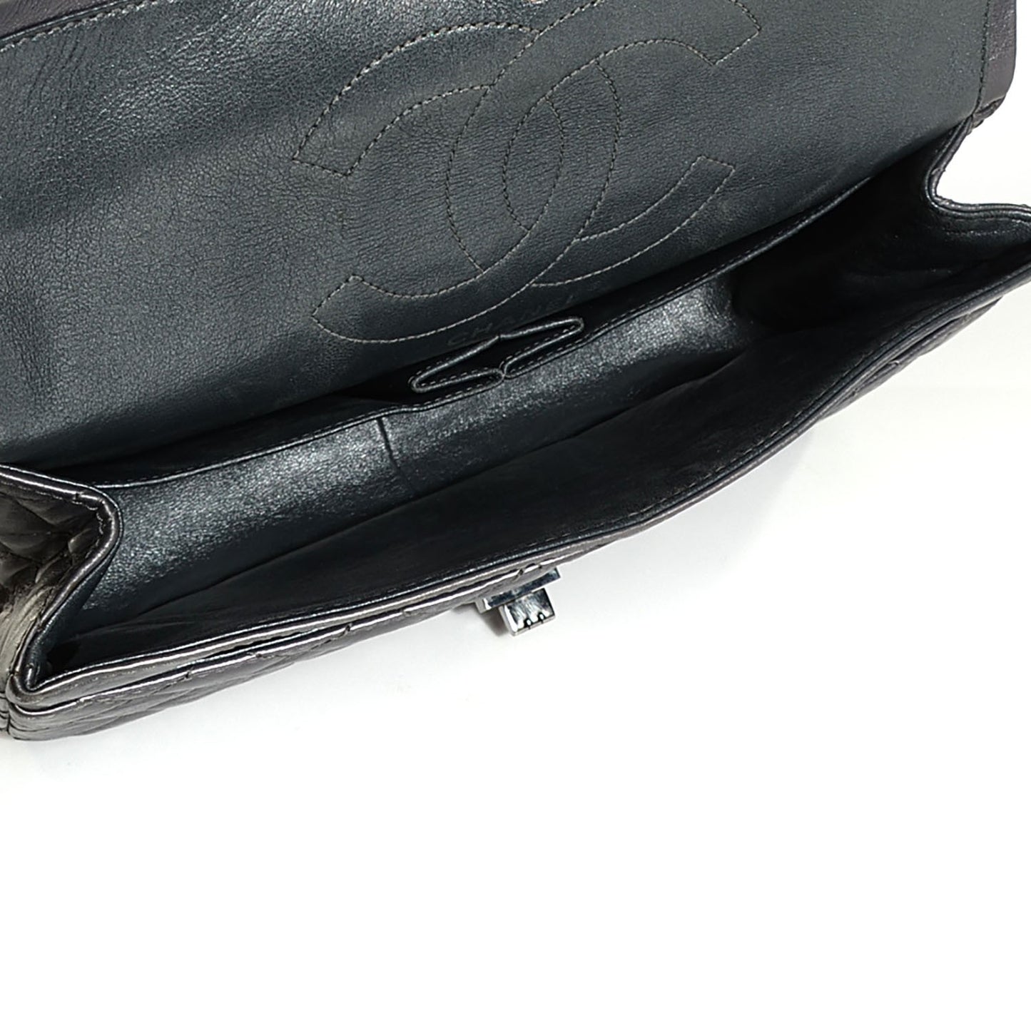Metallic Aged Calfskin 2.55 Reissue 226 Flap Dark Silver