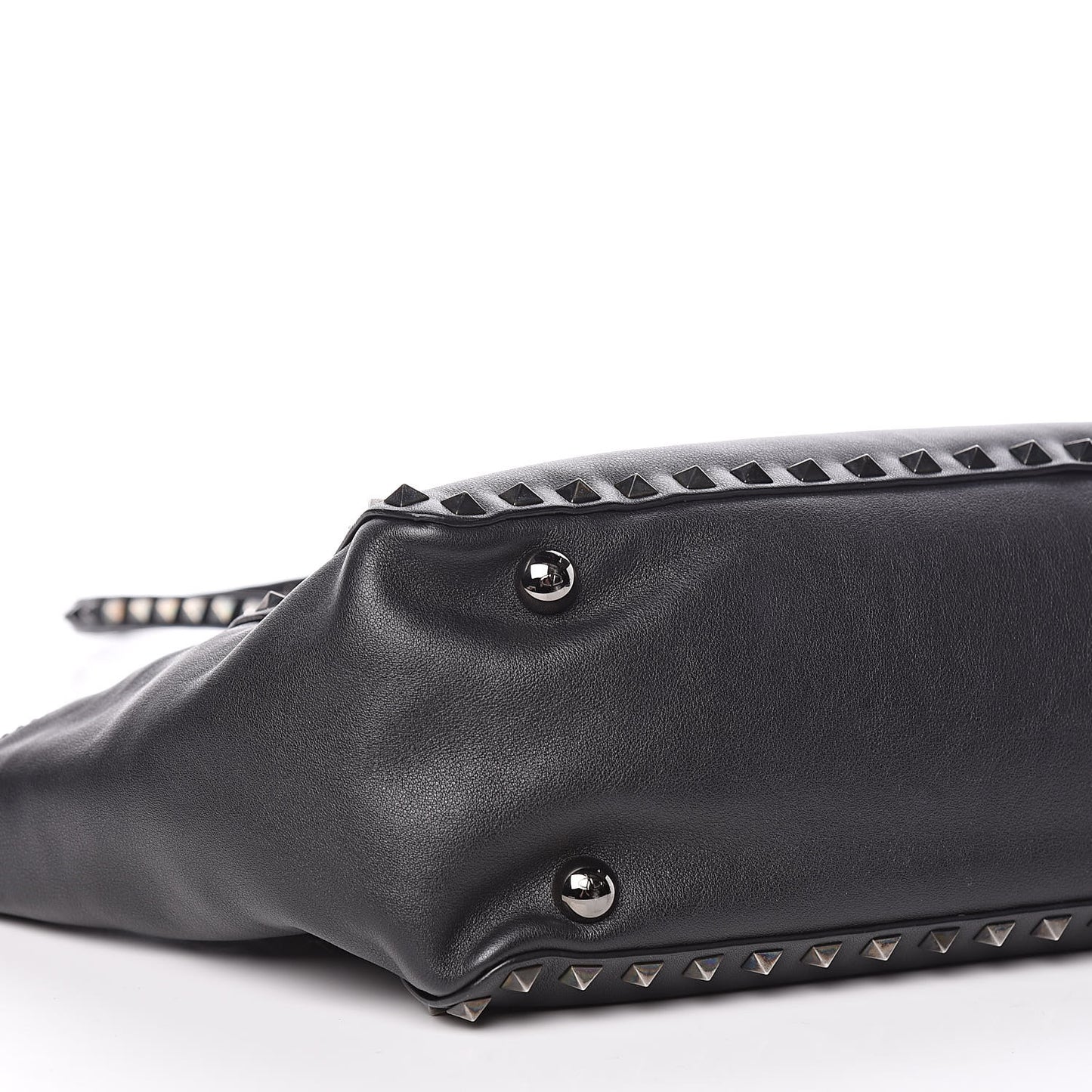 Vitello Small Rockstud Tote Black