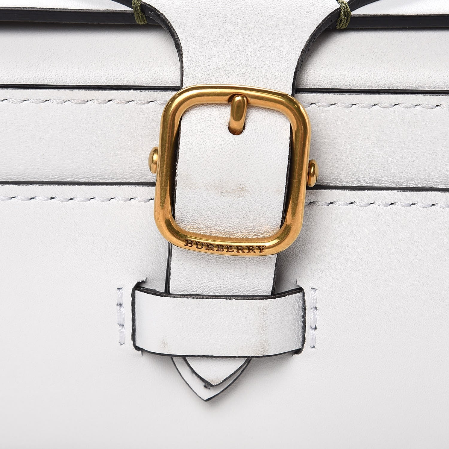Burberry Calfskin Large Square Satchel Chalk White 10 of 11