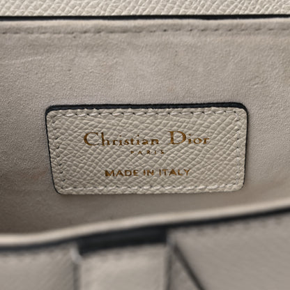 Christian Dior Grained Calfskin Mini Saddle Bag With Strap White 6 of 11