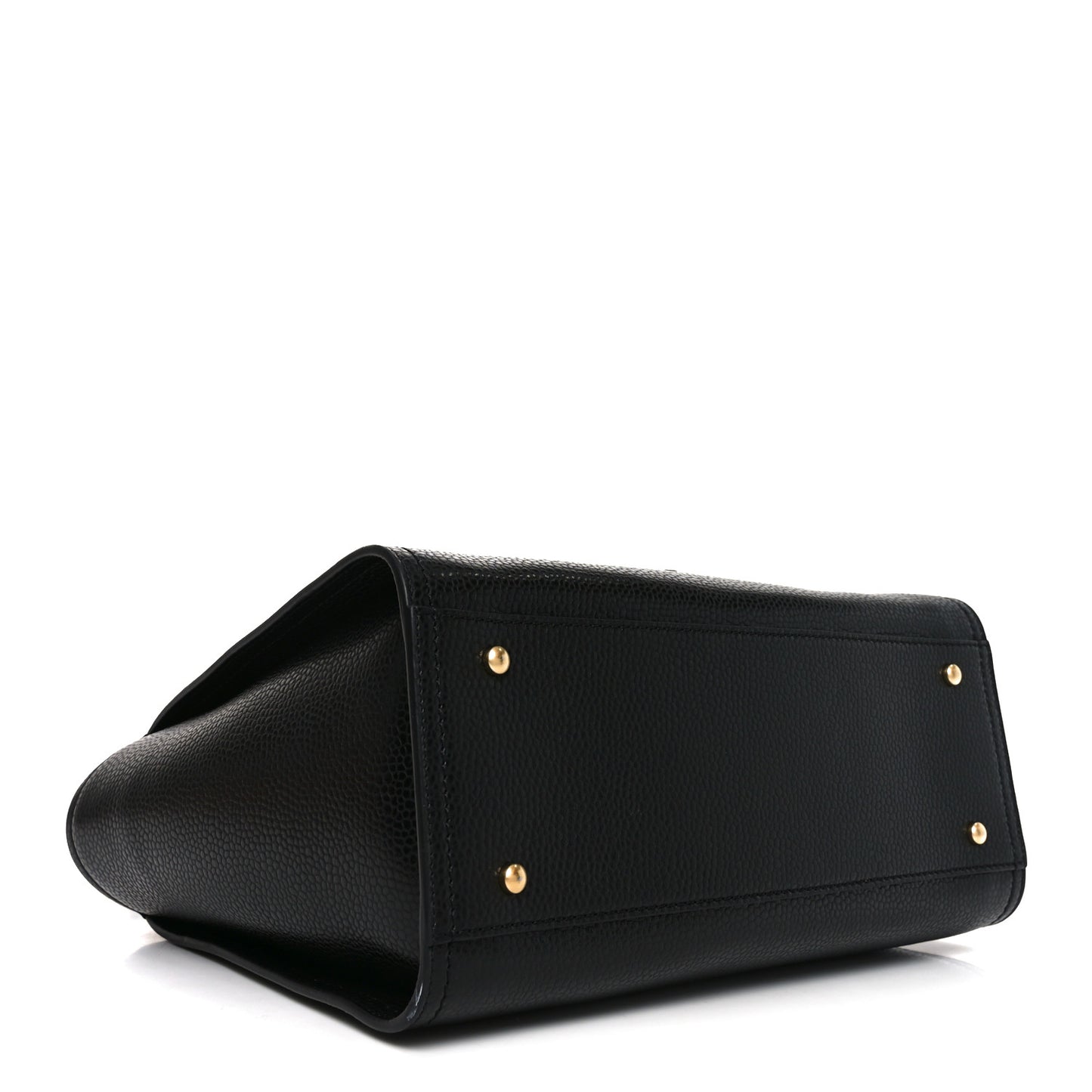 Calfskin Small Deauville Tote Black