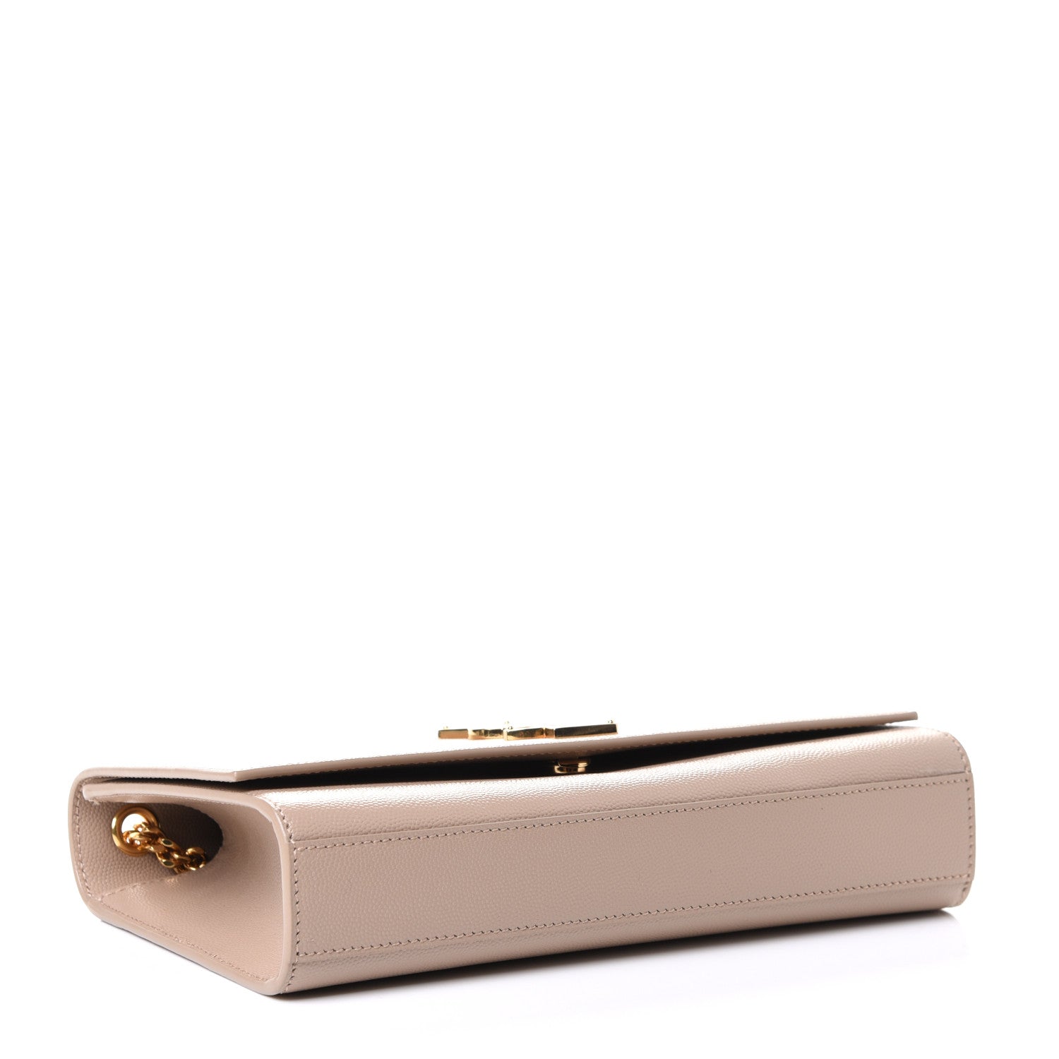 Saint Laurent Grain De Poudre Medium Monogram Kate Satchel Dark Beige 3 of 4