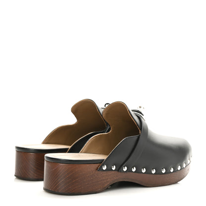 Hermes Calfskin Carlotta Mules 38 Black 4 of 8