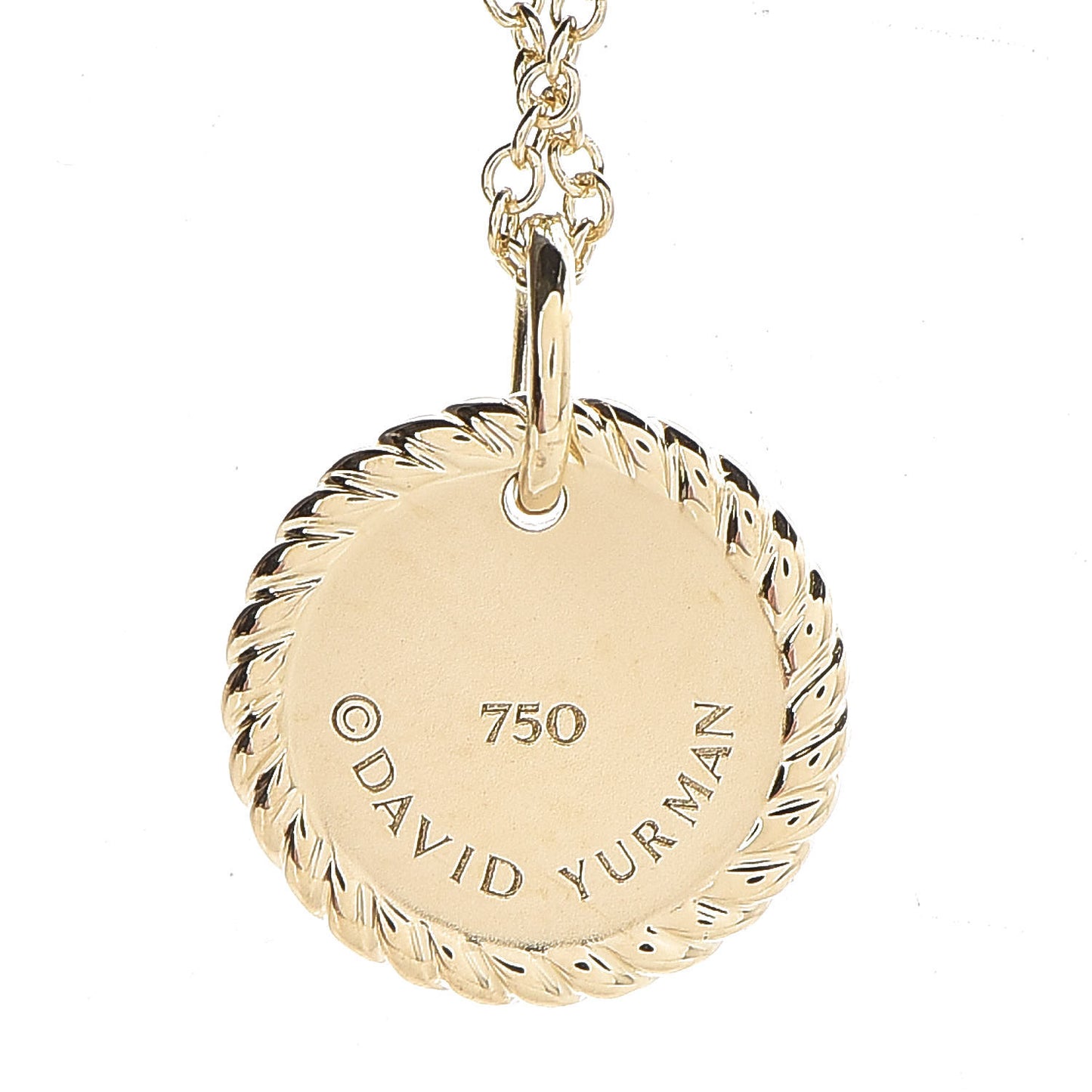 18K Yellow Gold Blue Sapphire Diamond Evil Eye Necklace
