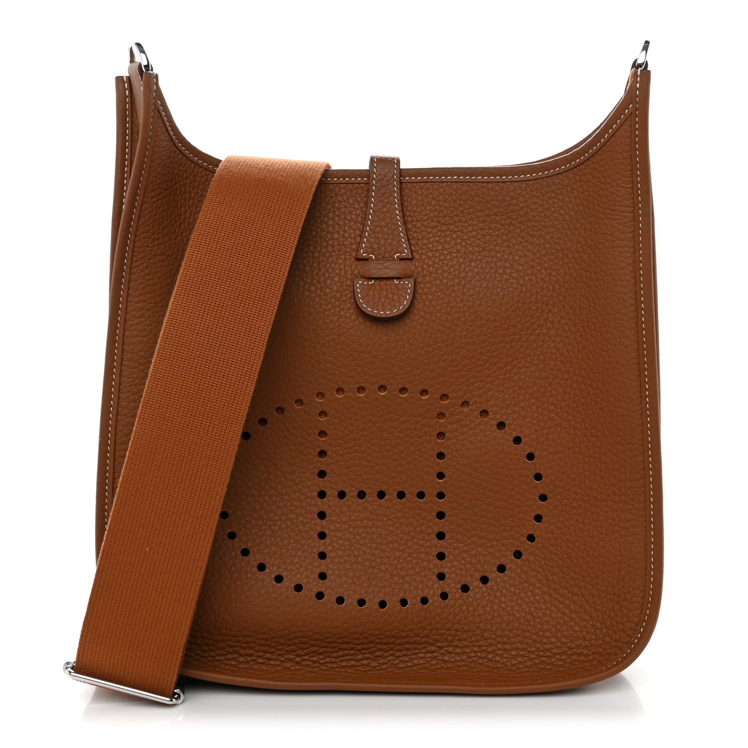 Hermes Taurillon Clemence Evelyne III PM Gold 1 of 11