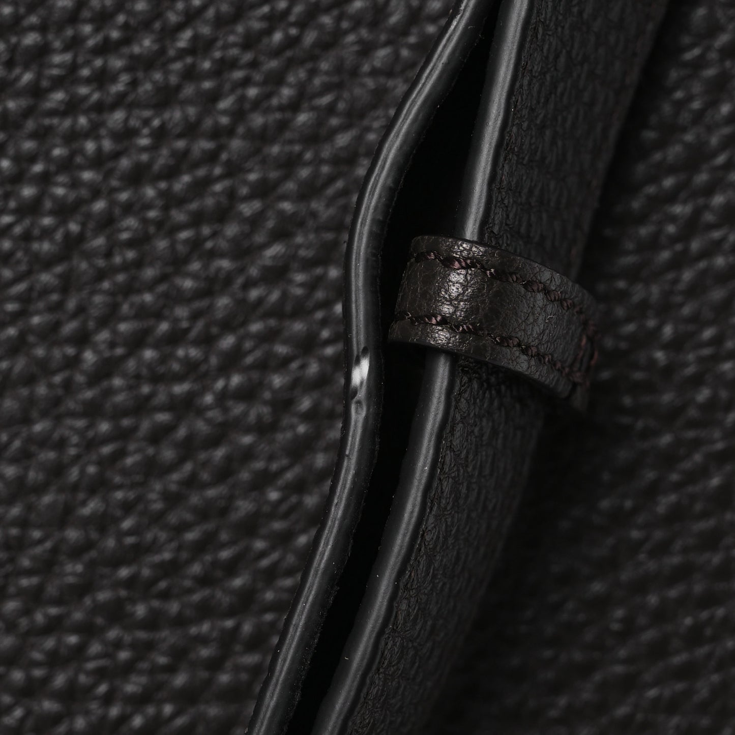 Cuoio Romano Vitello Cover Glazed Fabric Bi-Color FF 1974 Medium Peekaboo I SEE U Satchel Dark Brown