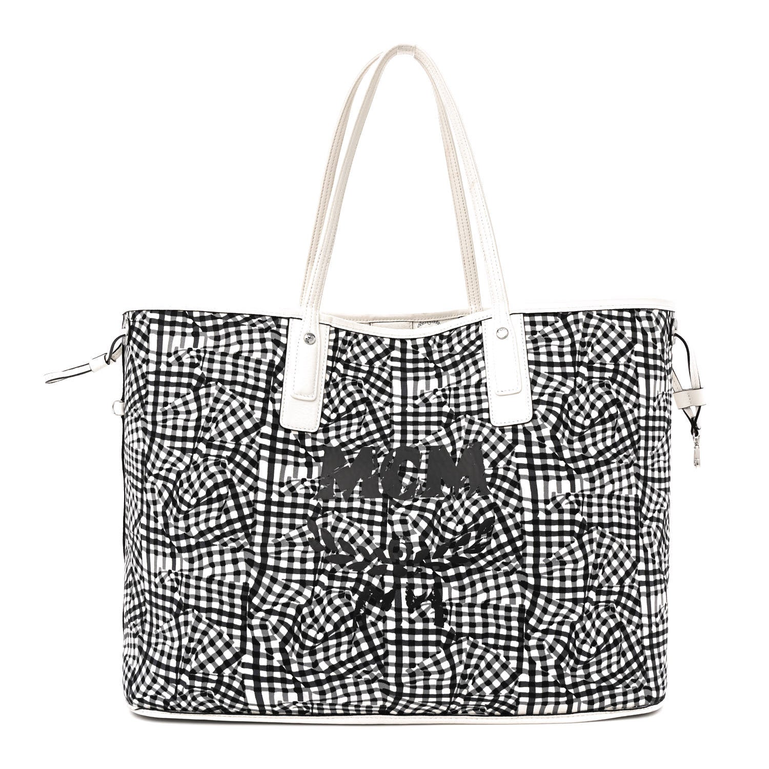 MCM Visetos Large Liz Reversible Shopper Tote White 3 of 20