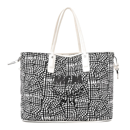 MCM Visetos Large Liz Reversible Shopper Tote White 3 of 20