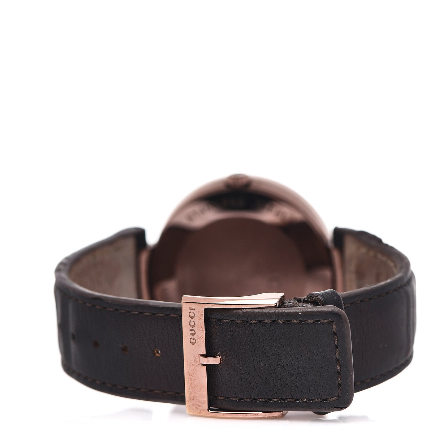 Stainless Steel Calfskin 37mm Interlocking G Quartz Watch Brown