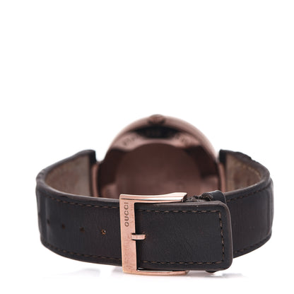 Gucci Stainless Steel Calfskin 37mm Interlocking G Quartz Watch Brown 3 of 5