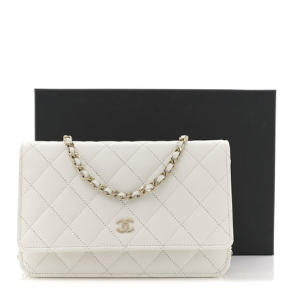 Chanel Caviar Quilted Wallet on Chain WOC White 11 of 11