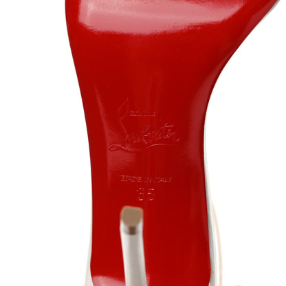 Christian Louboutin Nappa Shiny PVC Jonatina 100 Sandals 35 Latte 6 of 8