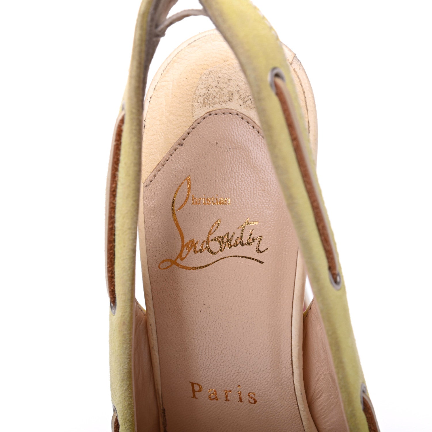 Christian Louboutin Suede Jefferson Plato 140 Pumps 37 Light Green 7 of 19