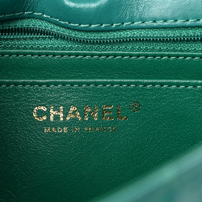 Chanel Aged Calfskin Quilted 2.55 Reissue Mini Flap Green 6 of 10