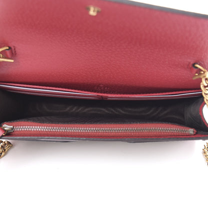 Gucci GG Supreme Monogram Web Queen Margaret Chain Wallet Red 5 of 10