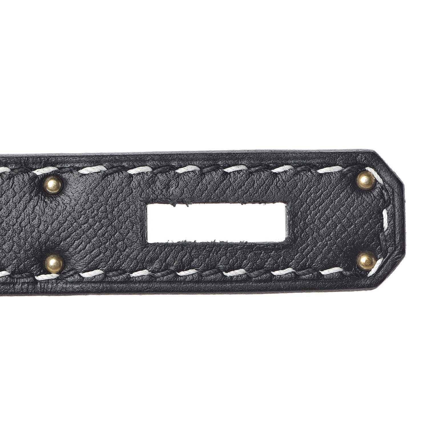 Hermes Grained Monsieur Un Point Sur Deux Kelly Sellier 28 Black 19 of 36
