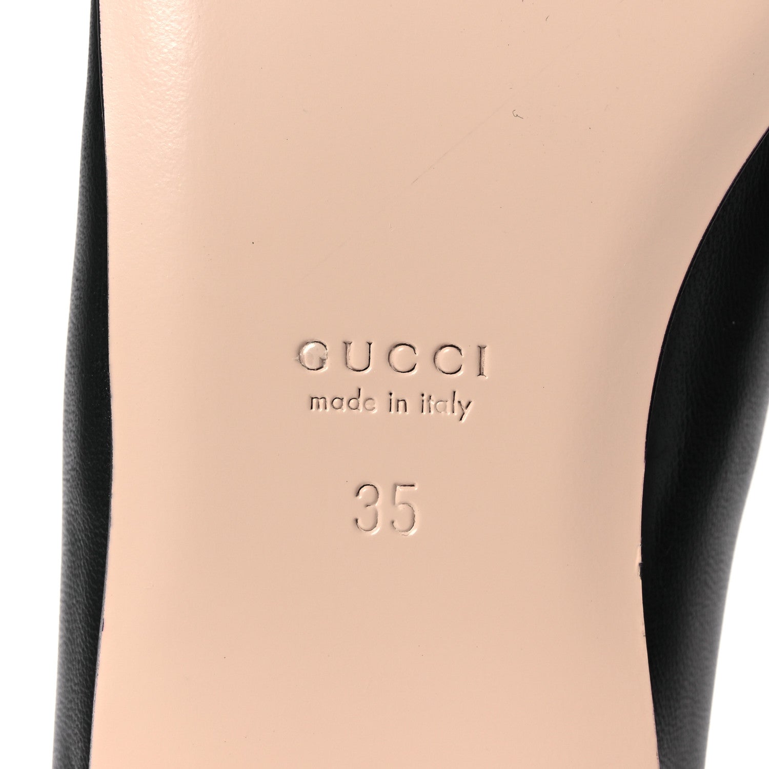 Gucci Nappa Lumiere Deva Horsebit Chain Embellished Flats 35 Black 8 of 11