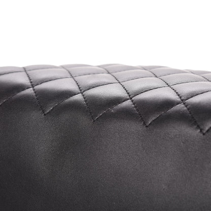 Chanel Calfskin Quilted Feather Weight Bowling Bag Black 13 of 19