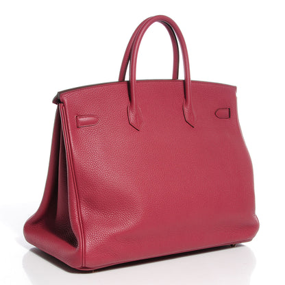 Hermes Taurillon Clemence Birkin 40 Bois de Rose 4 of 25
