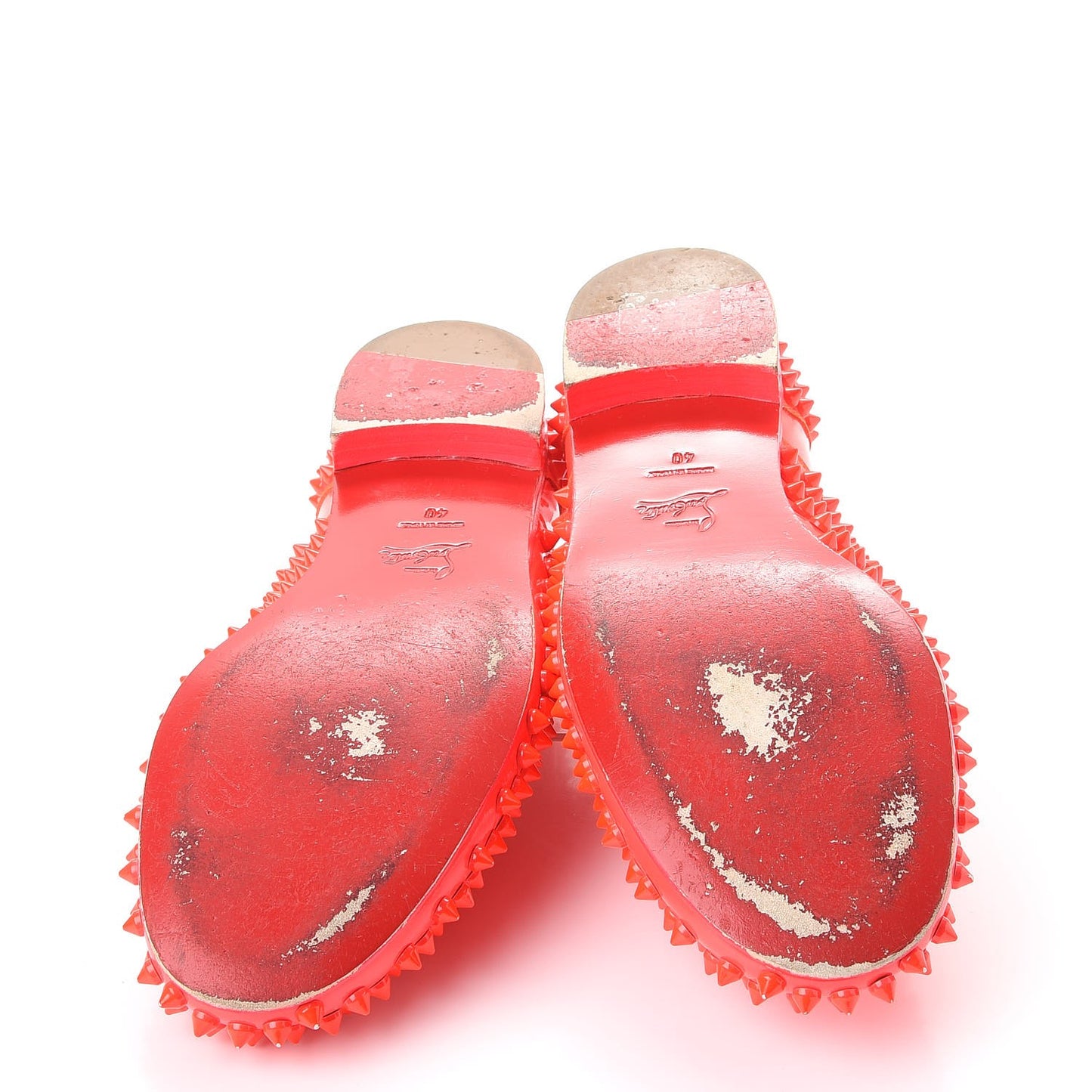 Patent Spiked Freddy Oxfords 40 Rose Paris