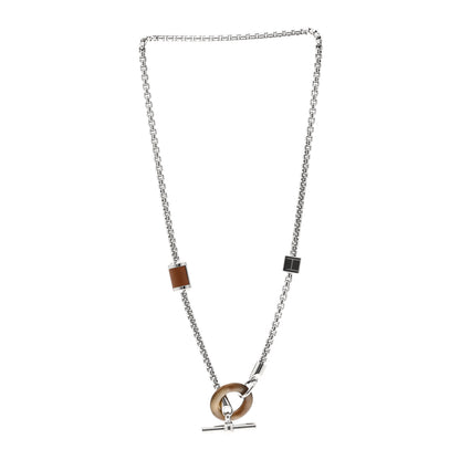 Hermes Palladium Buffalo Horn Swift Meli-Melo Necklace 3 of 5