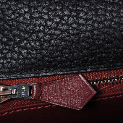 Hermes Fjord Horseshoe Kelly Retourne 40 Black Rouge H 20 of 34
