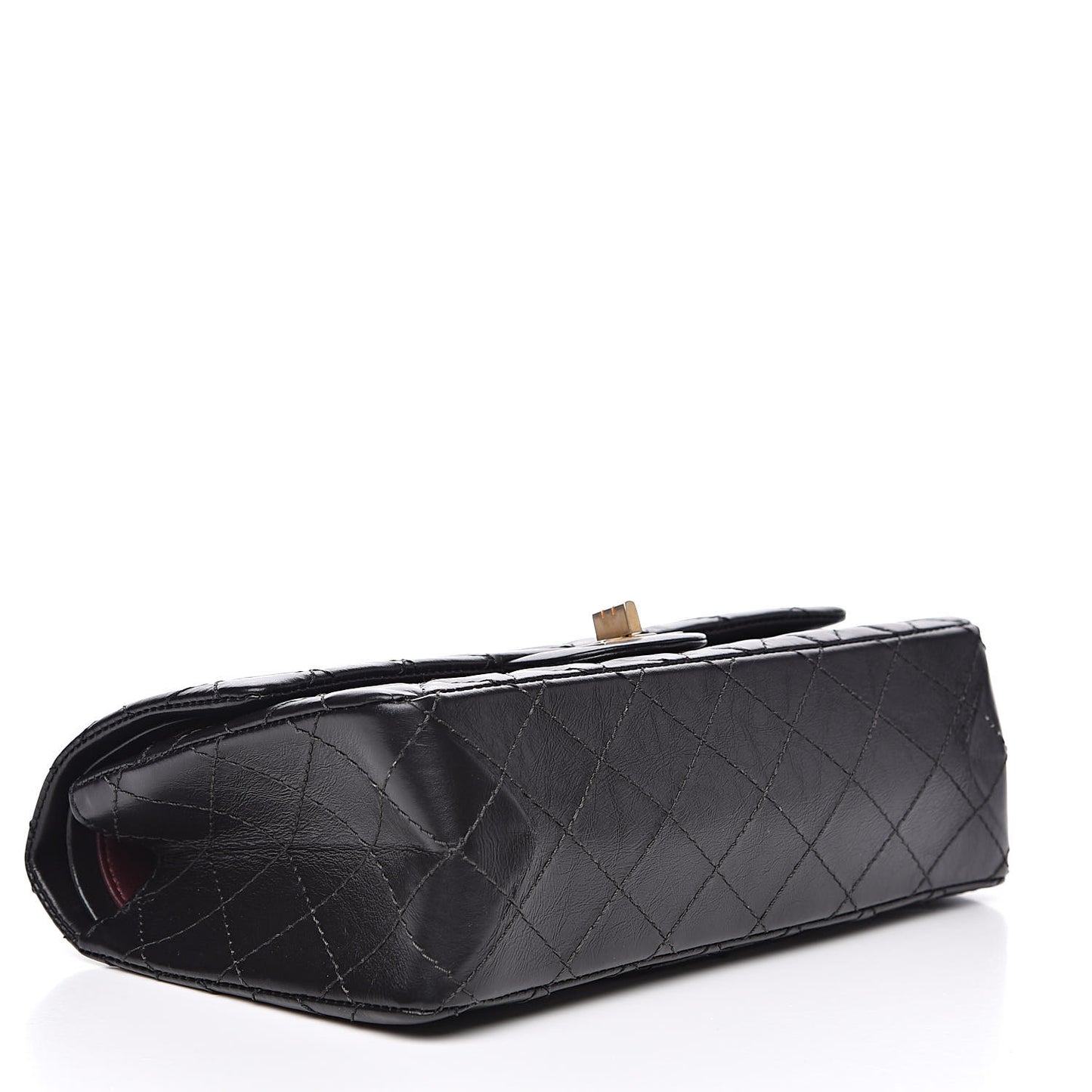 Aged Calfskin Quilted 2.55 Reissue 225 Flap Black