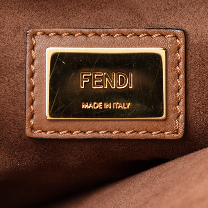 Fendi Calfskin Lace Up Large Peekaboo Iconic Satchel Cognac 7 of 17