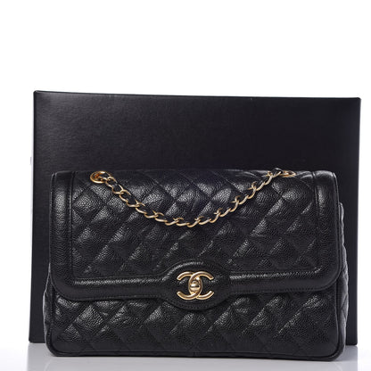 Chanel Crumpled Grained Calfskin Flap Black 9 of 9