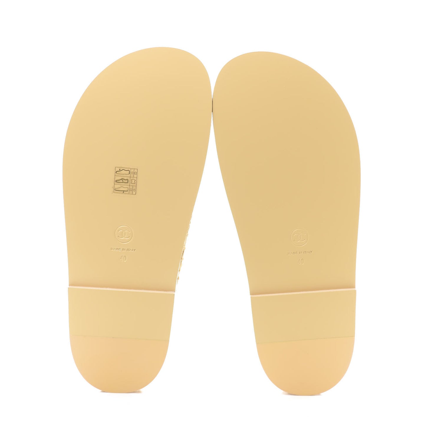 Braided Fabric Velcro Dad Sandals 40 Beige