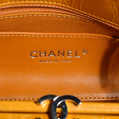 Chanel Glazed Calfskin Small Just Mademoiselle Bowling Bag Dark Orange 6 of 7