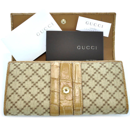 Gucci Diamante Crocodile Cathrine Continental Wallet 8 of 11
