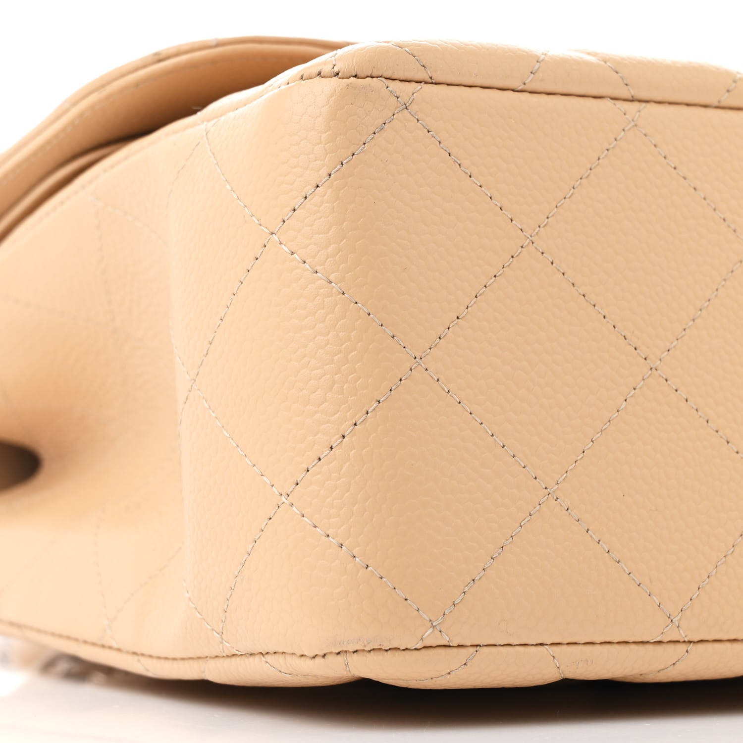 Chanel Caviar Quilted Jumbo Double Flap Beige Clair 9 of 13